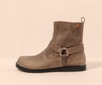 ARSENICA N5877 STONE LEATHER ANKLE BOOTS