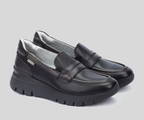 ASTURIAS W9C-3882 BLACK LEATHER LOAFERS