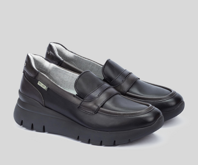 ASTURIAS W9C-3882 BLACK LEATHER LOAFERS