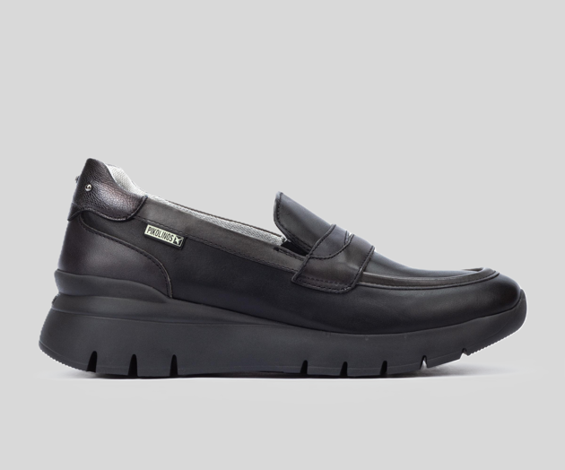 ASTURIAS W9C-3882 BLACK LEATHER LOAFERS