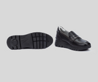 ASTURIAS W9C-3882 BLACK LEATHER LOAFERS
