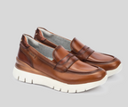 ASTURIAS W9C-3882 BROWN LEATHER LOAFERS
