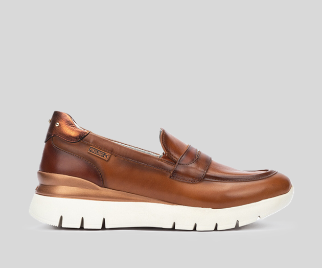 ASTURIAS W9C-3882 BROWN LEATHER LOAFERS