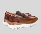ASTURIAS W9C-3882 BROWN LEATHER LOAFERS