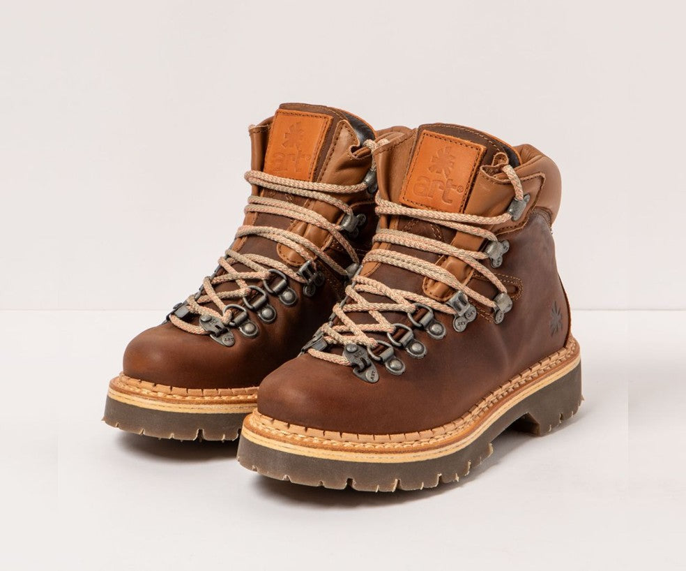 AIR ALPINE 0903 BROWN LEATHER BOOTS
