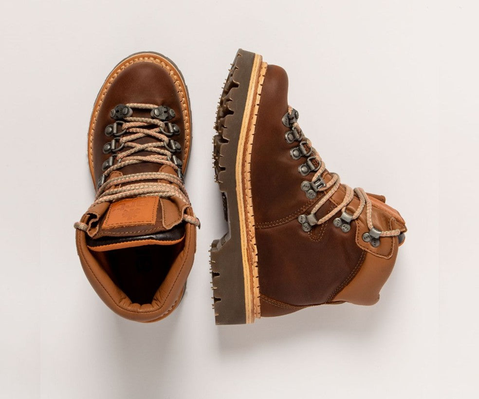 AIR ALPINE 0903 BROWN LEATHER BOOTS