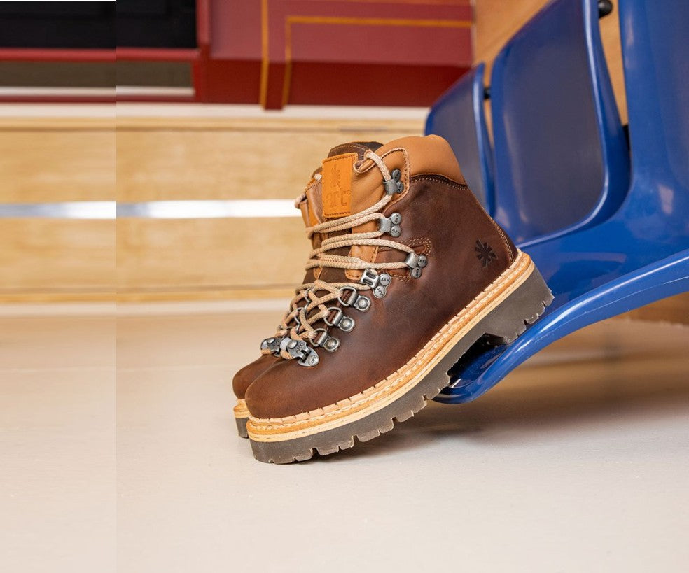 AIR ALPINE 0903 BROWN LEATHER BOOTS