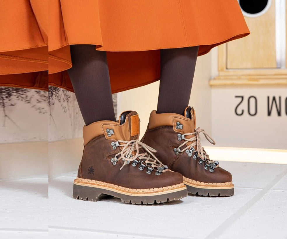 AIR ALPINE 0903 BROWN LEATHER BOOTS
