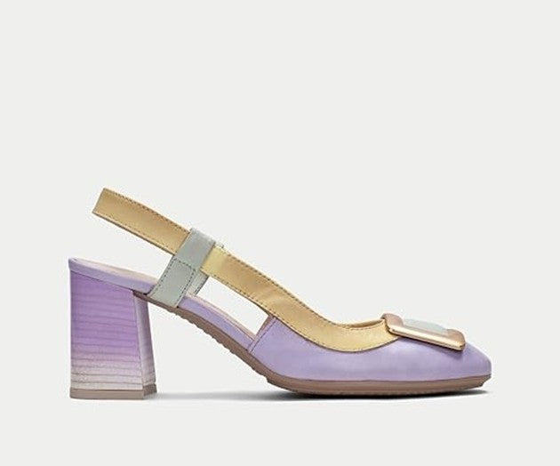 AUSTRALIA CHV232668 LAVENDER, MINT & PALE YELLOW SLINGBACK