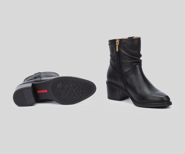 BACAROT W2D-8891 BLACK LEATHER BOOTS