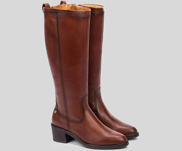 BACAROT W2D-9640 BROWN LEATHER LONG BOOTS