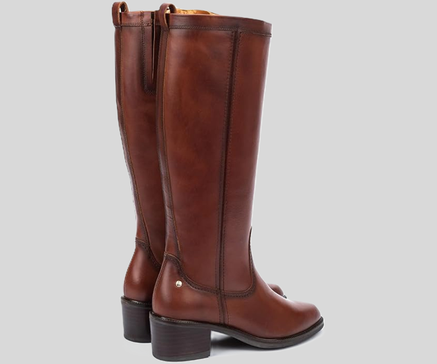 BACAROT W2D-9640 BROWN LEATHER LONG BOOTS