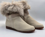 BAOKOW CREAM PULL ON WOOL LINED BOOTS