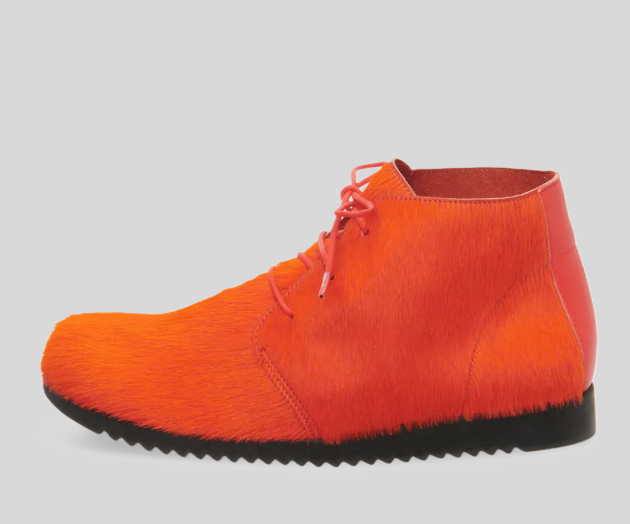 BAOTEK ORANGE COWHIDE ANKLE BOOTS