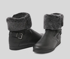 BAOVYA BLACK WOOL LINED ANKLE BOOT