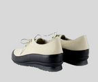 BAROHA BLACK & BEIGE LEATHER DERBIES