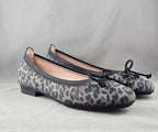 BASIL HI253731 GREY LEOPARD PRINT BALLERINA