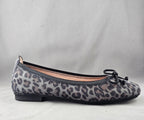 BASIL HI253731 GREY LEOPARD PRINT BALLERINA