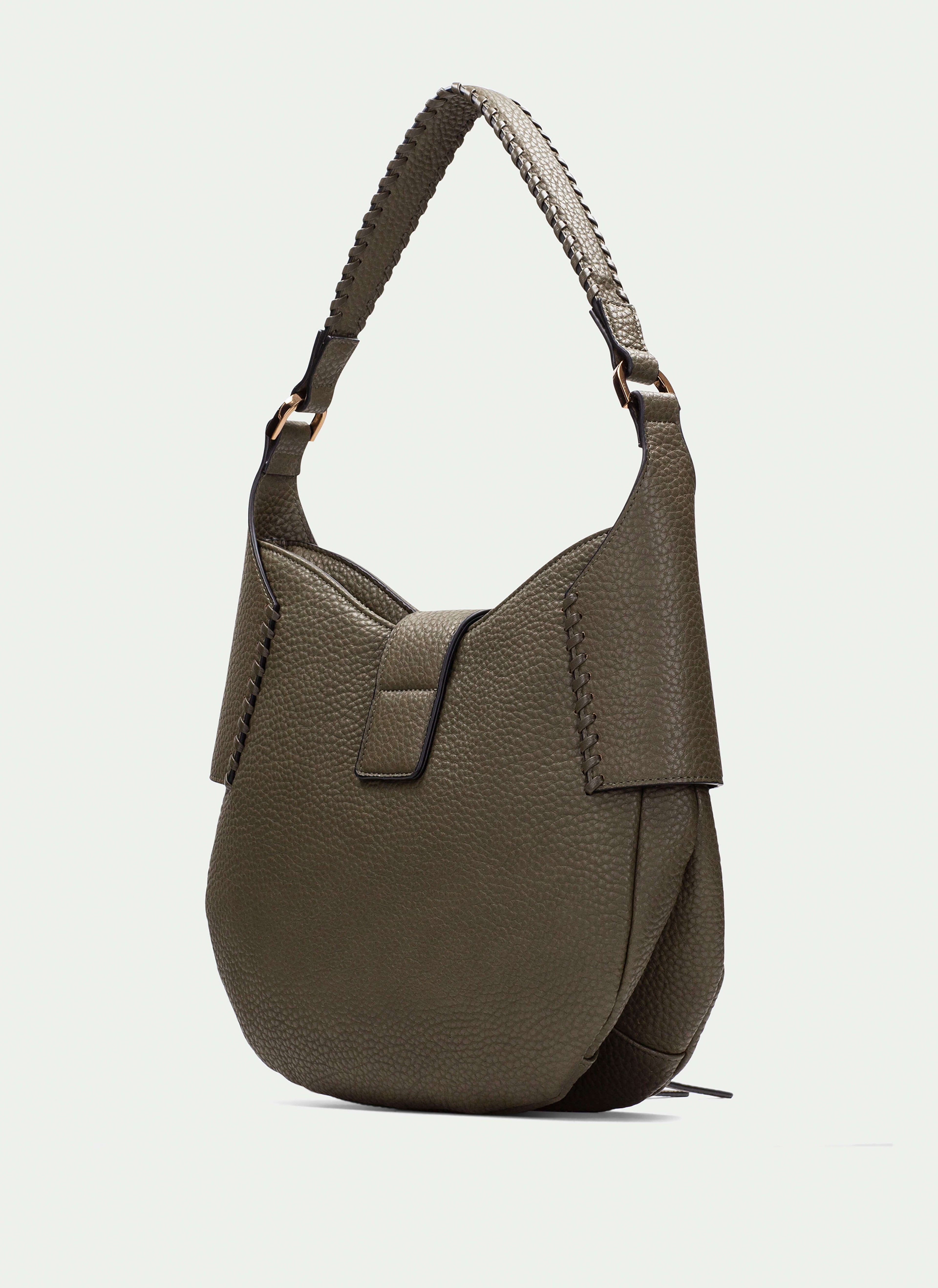 BOLSOS BV254147 GRAINED KHAKI SHOULDER BAG