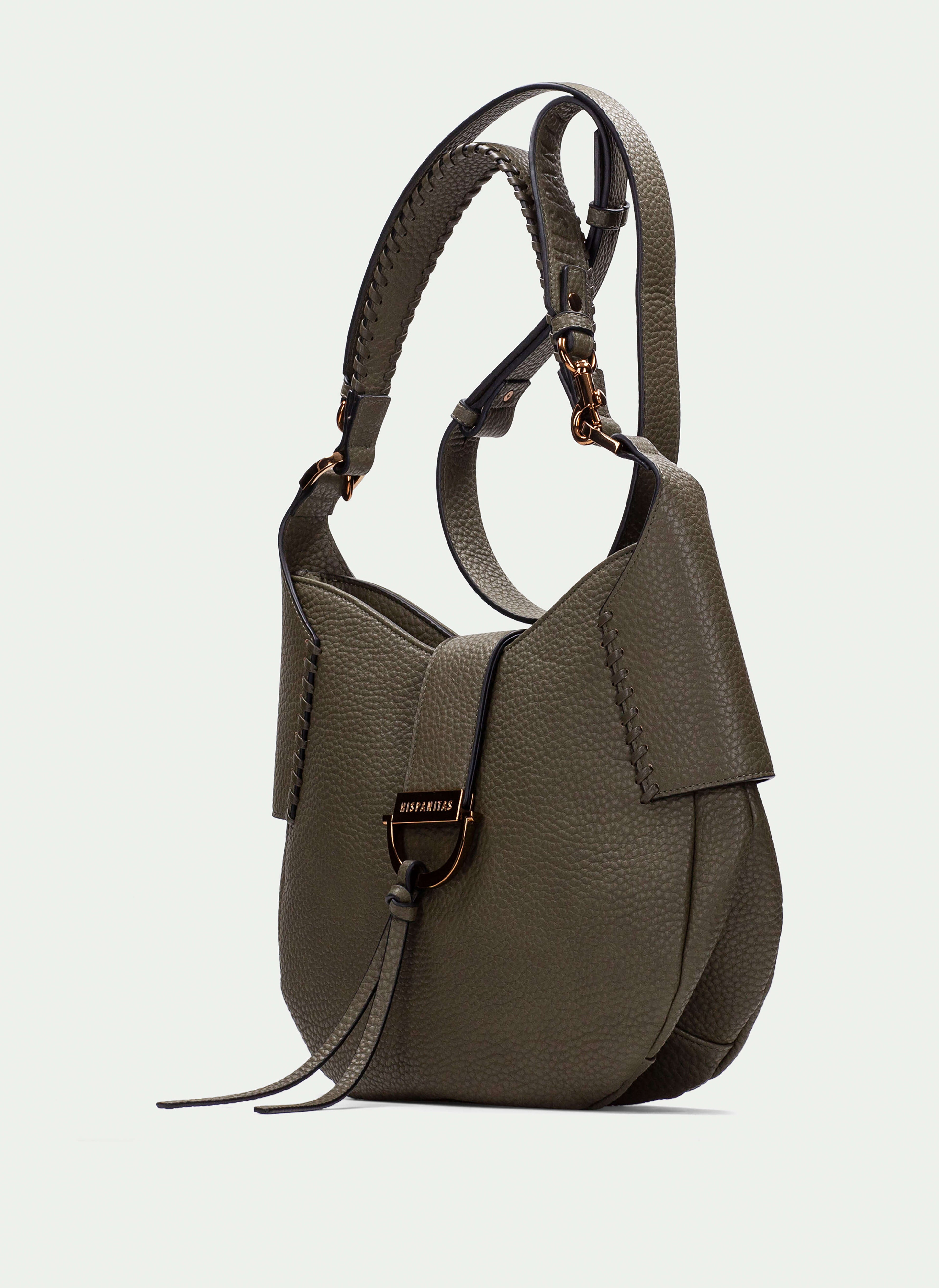 BOLSOS BV254147 GRAINED KHAKI SHOULDER BAG