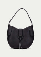 BOLSOS BV254147 GRAINED BLACK SHOULDER BAG