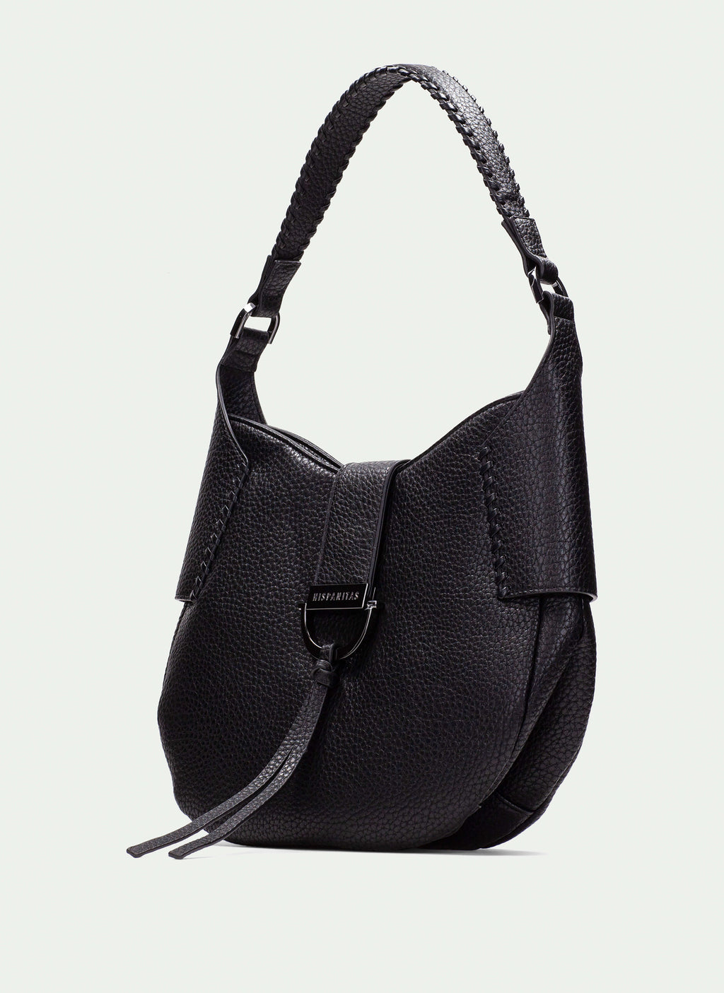 BOLSOS BV254147 GRAINED BLACK SHOULDER BAG