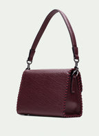 BOLSOS BV254148 GRAINED WINE SHOULDER BAG
