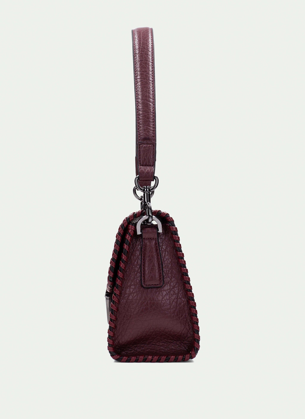 BOLSOS BV254148 GRAINED WINE SHOULDER BAG