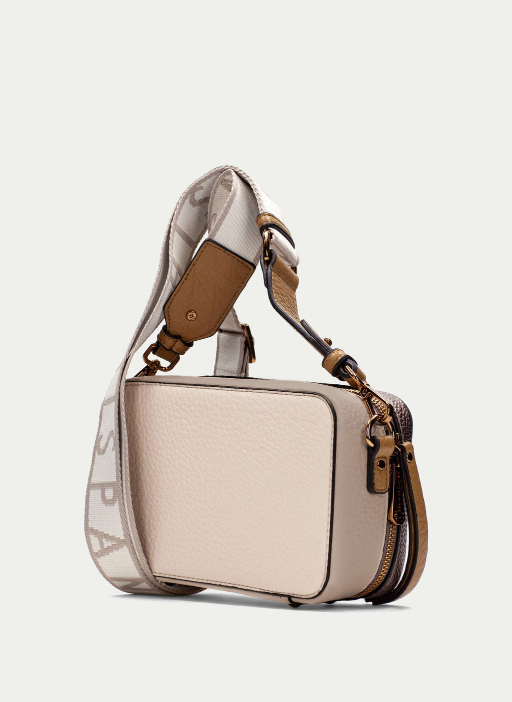 BOLSOS BV254158 CREAM COMPACT CROSS BODY BAG