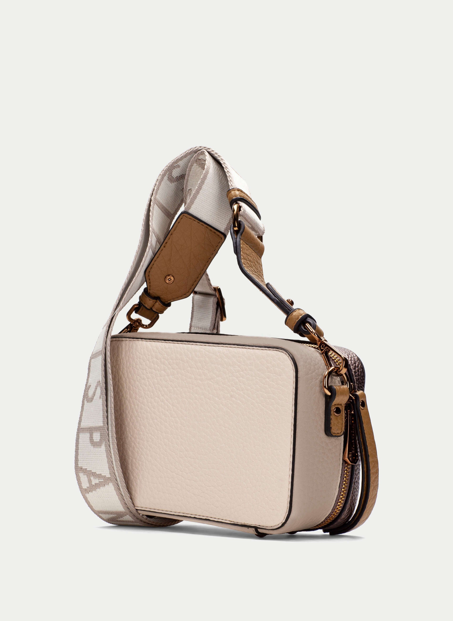 BOLSOS BV254158 CREAM COMPACT CROSS BODY BAG