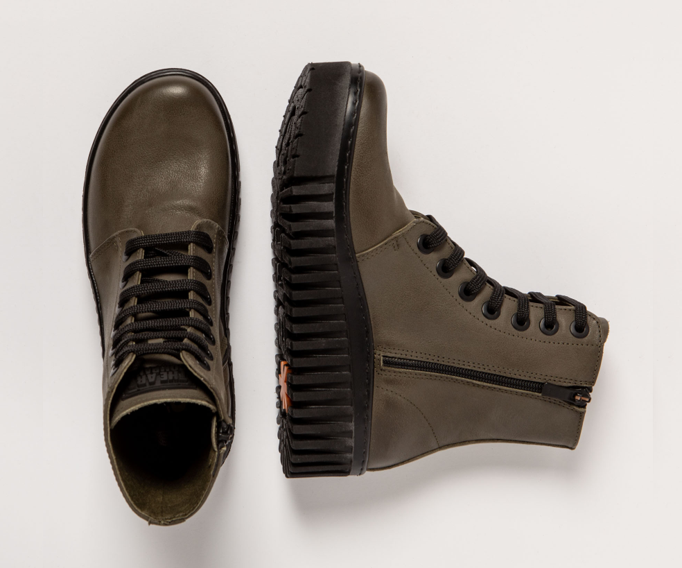 ART BRIGHTON 1517 KHAKI LEATHER BOOTS