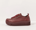 BRIGHTON 1535 BURGUNDY LEATHER SNEAKERS