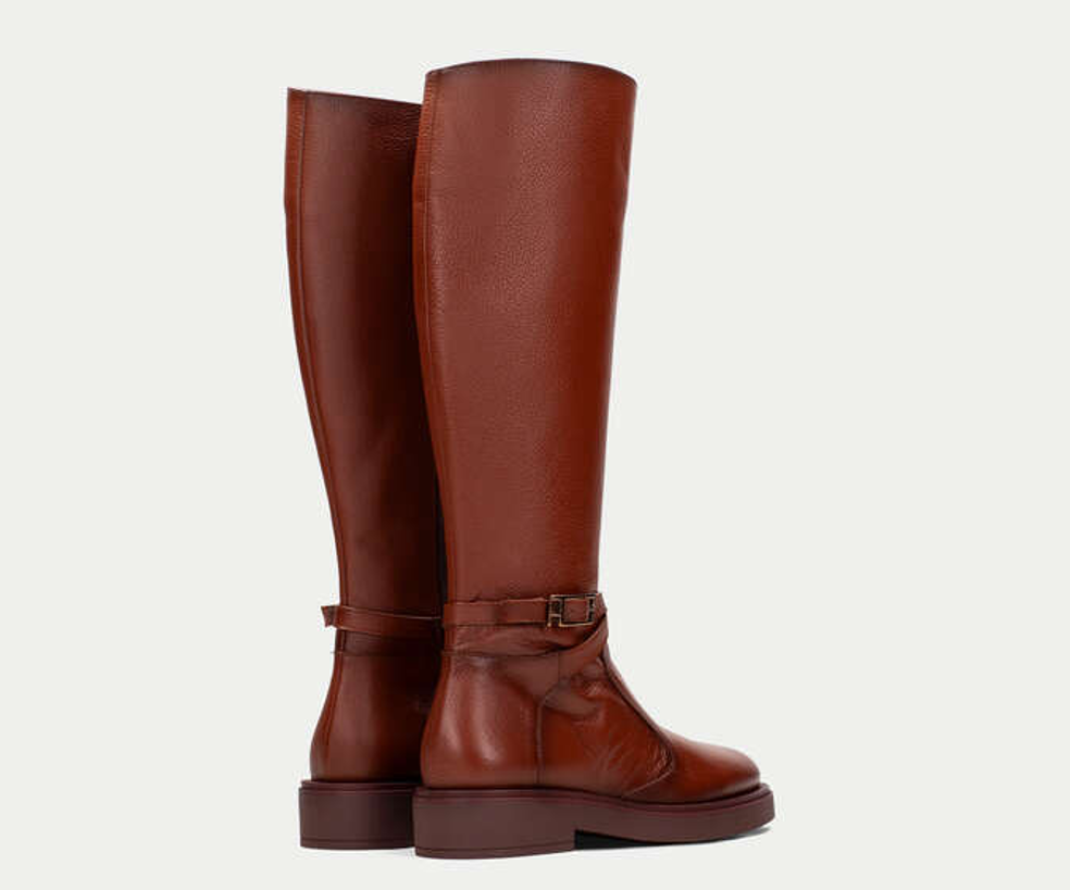 BROOKLYN HI243616 TAN LEATHER LONG BOOTS
