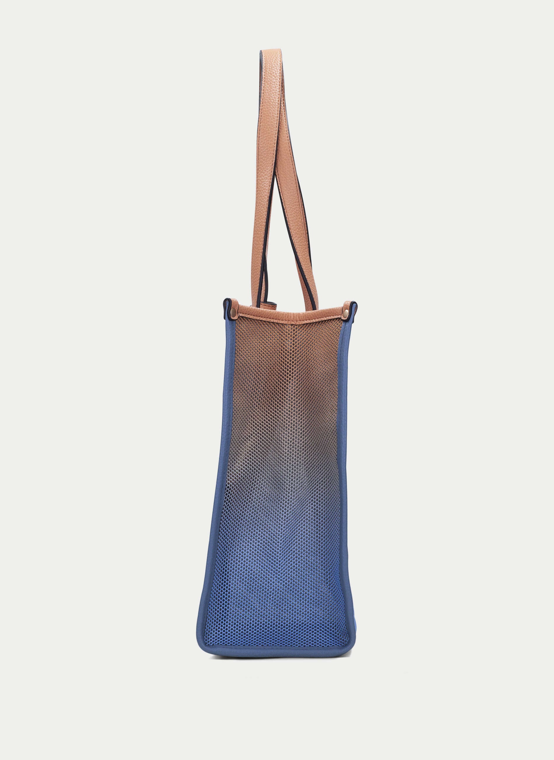 BOLSOS BV243239 PEACH & BLUE MESH SHOPPER BAG