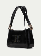 BOLSOS BV243245 PATENT BLACK HOBO BAG