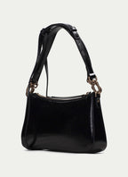 BOLSOS BV243245 PATENT BLACK HOBO BAG
