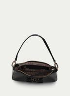BOLSOS BV243245 PATENT BLACK HOBO BAG