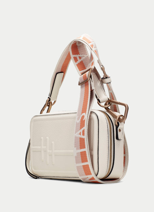 BOLSOS BV253840 CREAM COMPACT CROSS BODY BAG