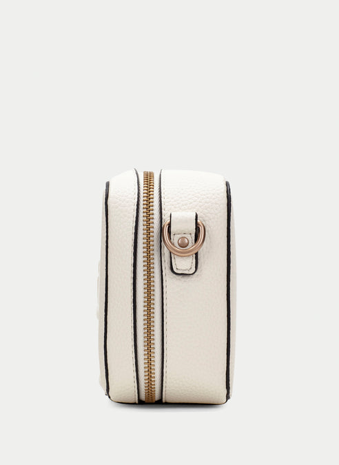 BOLSOS BV253840 CREAM COMPACT CROSS BODY BAG