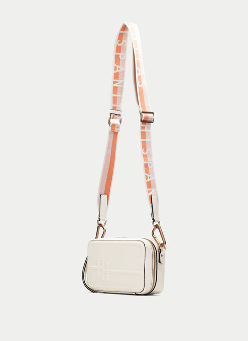 BOLSOS BV253840 CREAM COMPACT CROSS BODY BAG