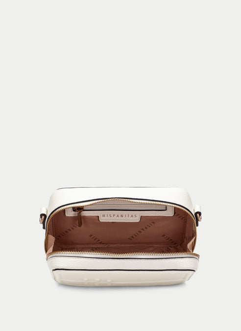 BOLSOS BV253840 CREAM COMPACT CROSS BODY BAG