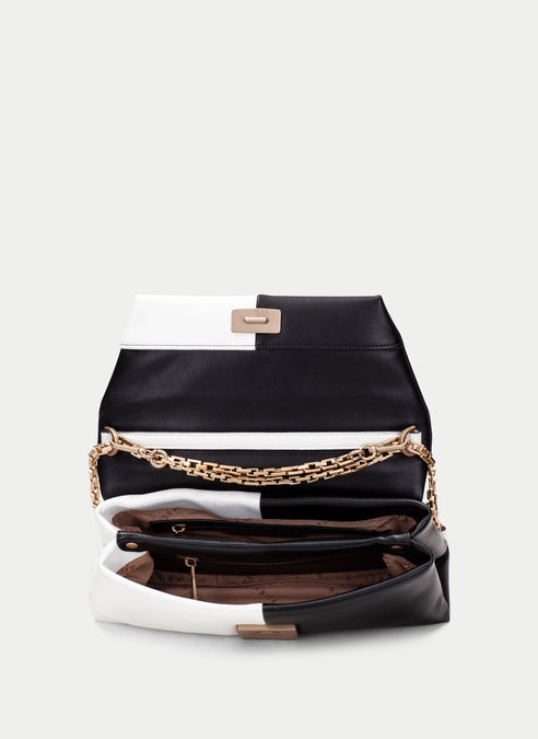BOLSOS BV253978 BLACK & WHITE SHOULDER BAG