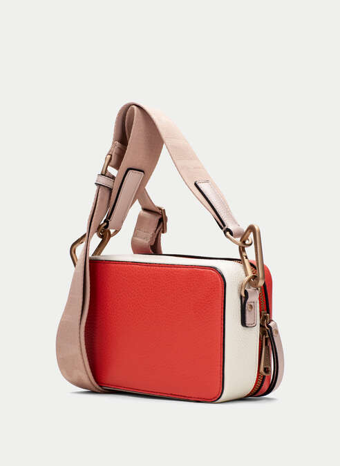 BOLSOS BV253979 ORANGE & RED COMPACT CROSS-BODY BAG
