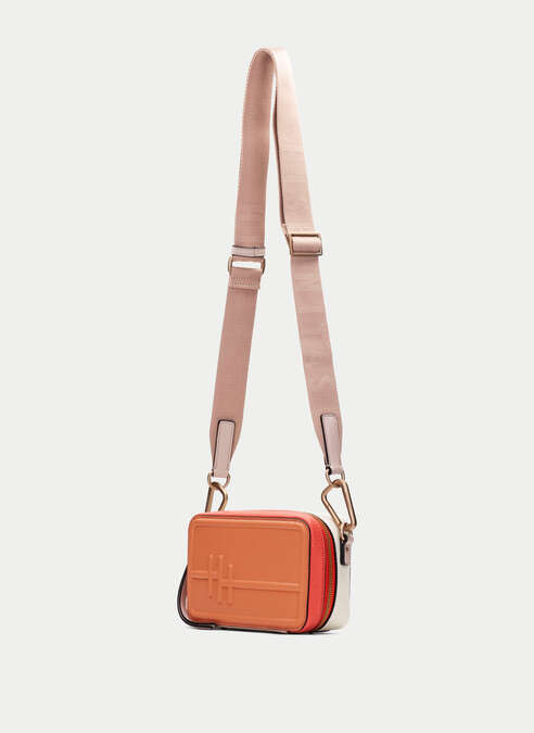 BOLSOS BV253979 ORANGE & RED COMPACT CROSS-BODY BAG