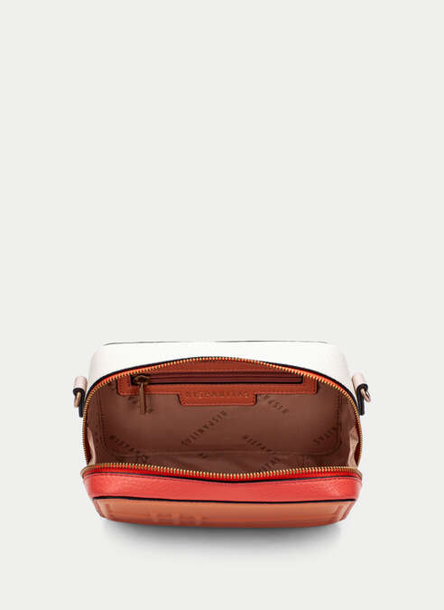 BOLSOS BV253979 ORANGE & RED COMPACT CROSS-BODY BAG