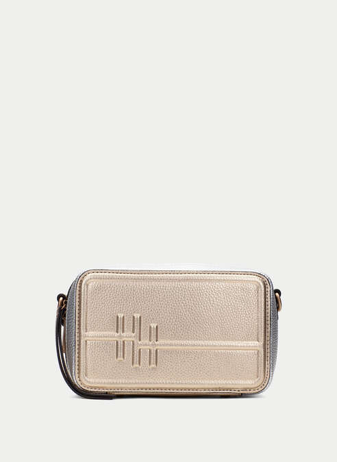 BOLSOS BV253979 GOLD & SILVER COMPACT CROSS BODY BAG