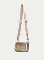 BOLSOS BV253979 GOLD & SILVER COMPACT CROSS BODY BAG