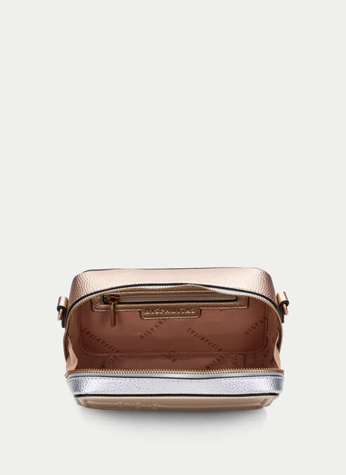 BOLSOS BV253979 GOLD & SILVER COMPACT CROSS BODY BAG