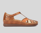 CADAQUES W8K-0705 TAN LEATHER WEDGE SANDAL