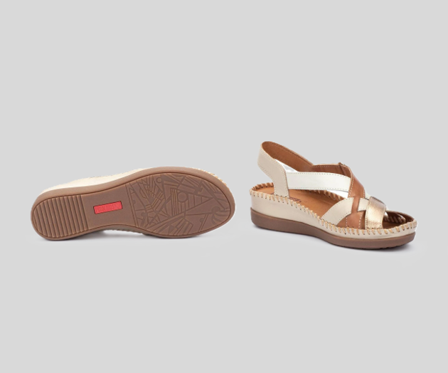 CADAQUES W8K-0741 CREAM OPEN TOE SANDAL